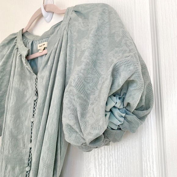 NWT Red Dress Boutique Sage Puff Sleee Dress - Picture 11 of 14